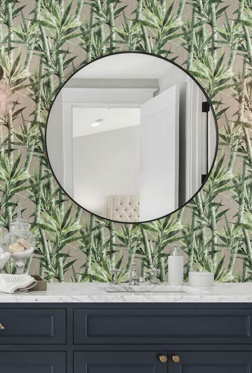 Shop our Peel & Stick Wallpaper Lucky Bamboo in Beige - HAUS by Hertex